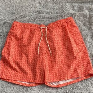 Goodfellow Orange Patterned Swim Shorts